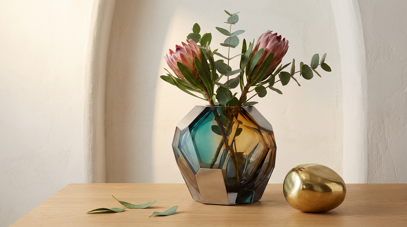 Geometric Floral Centerpiece