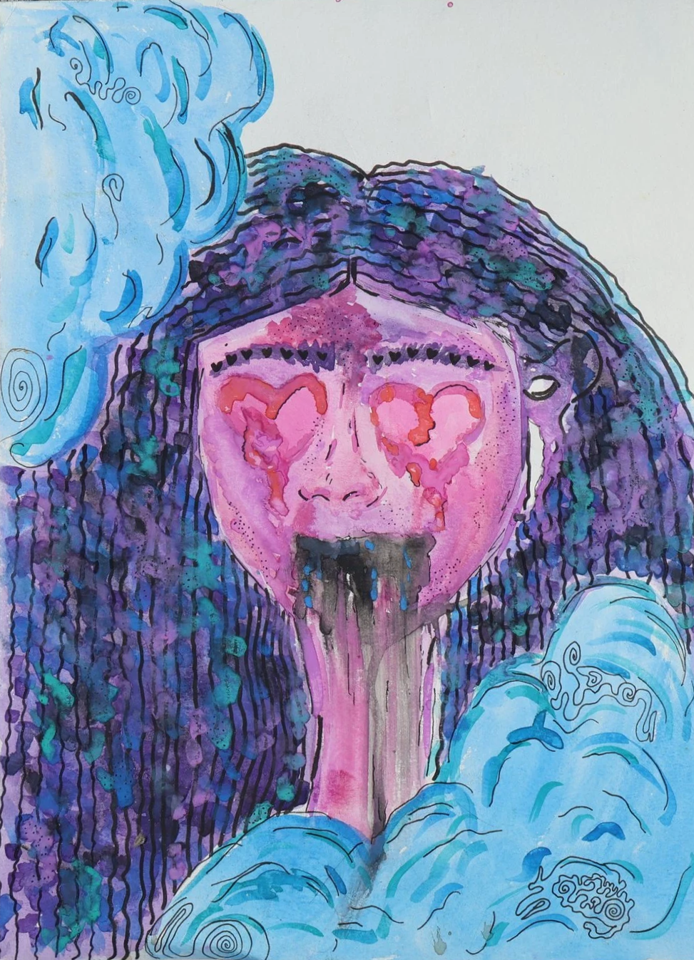 Watercolor on Canvas 
2022