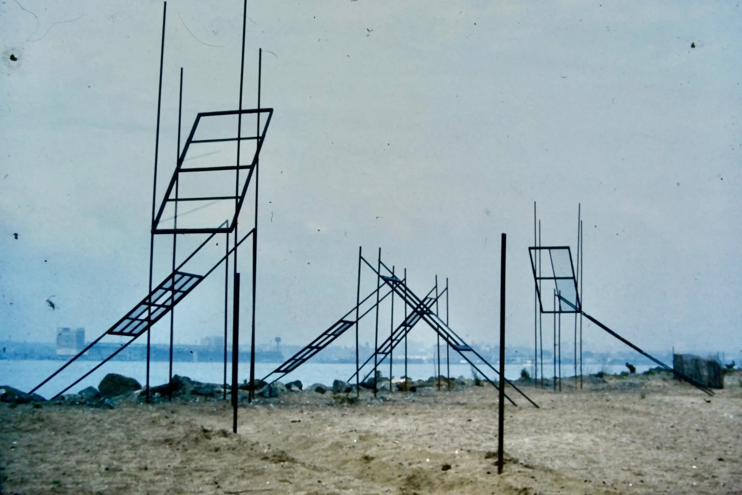 1982, “Art on the Beach,” Battery Park Landfill, New York, NY.
   
Site Specific Sculpture. This landfill was the result of excavation created by construction of the World Trade Center Towers.
The land was later developed into Battery Park City. High