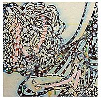 SHARON HORVATH,                                        "Lovelife: Expulsion",  
2011,   
Pigment, ink and polymer on paper on board ,  12 1⁄2 x 12 1⁄2 inches