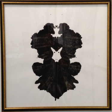 DANA BERMAN DUFF, 
"Rorschach Monoprint #30 (Filth Blots)", 
1990, 
Filth on paper, 
20 x 20 inches (image), 
23 x 23 inches (sheet), 
23 1⁄2 x 23 1⁄2 inches (frame)