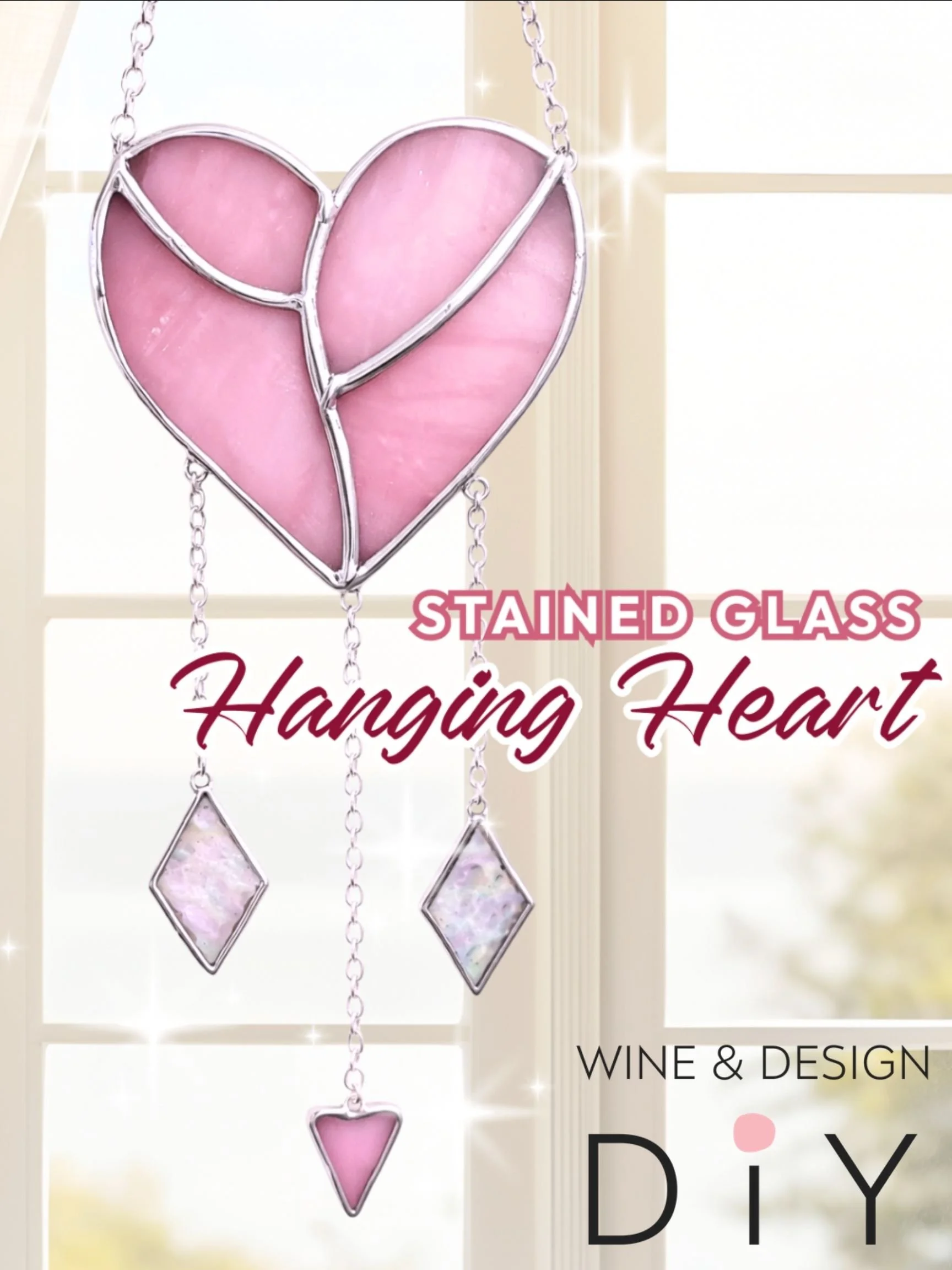 Stained Glass Hanging Heart