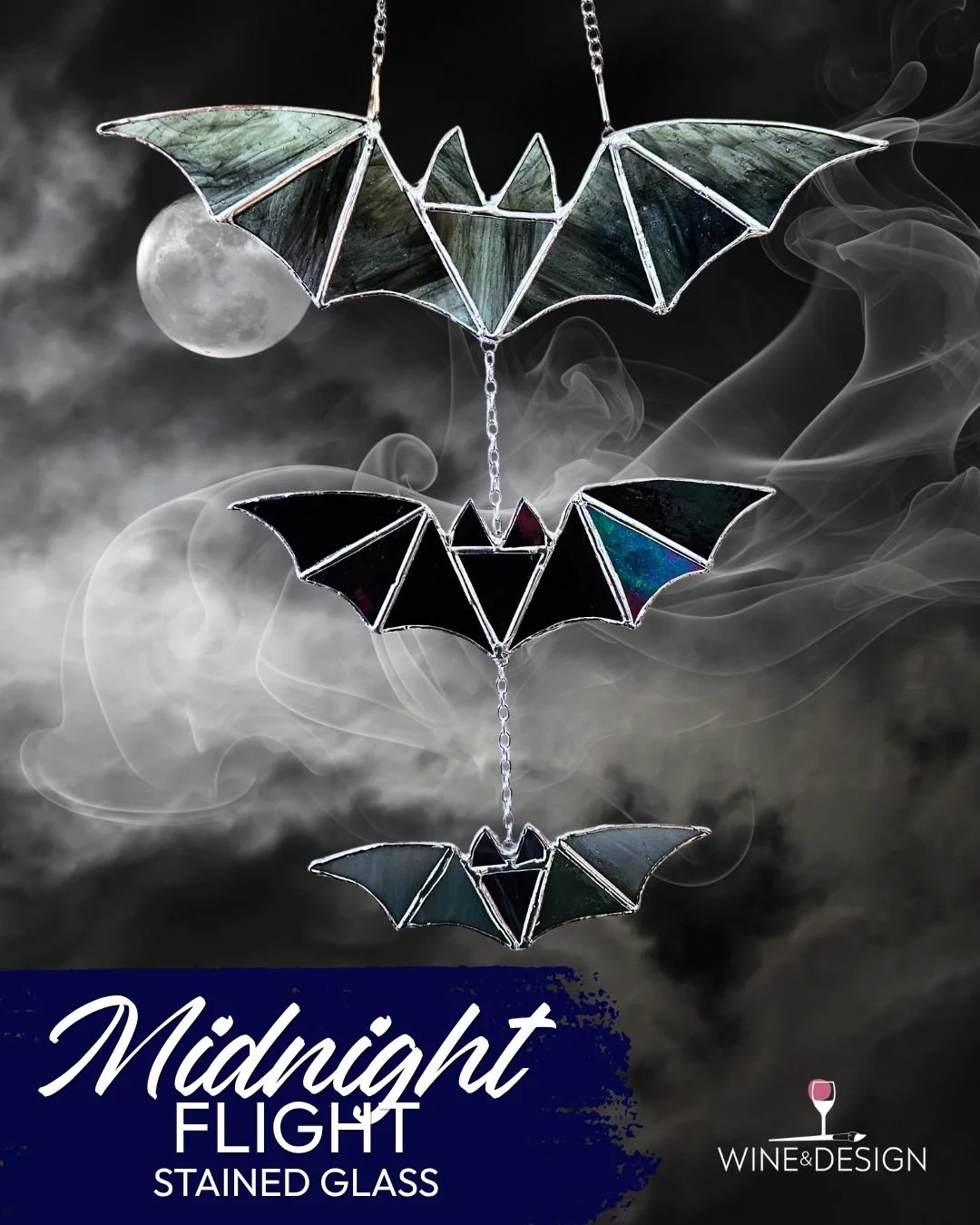 Midnight Flight Stained Glass
