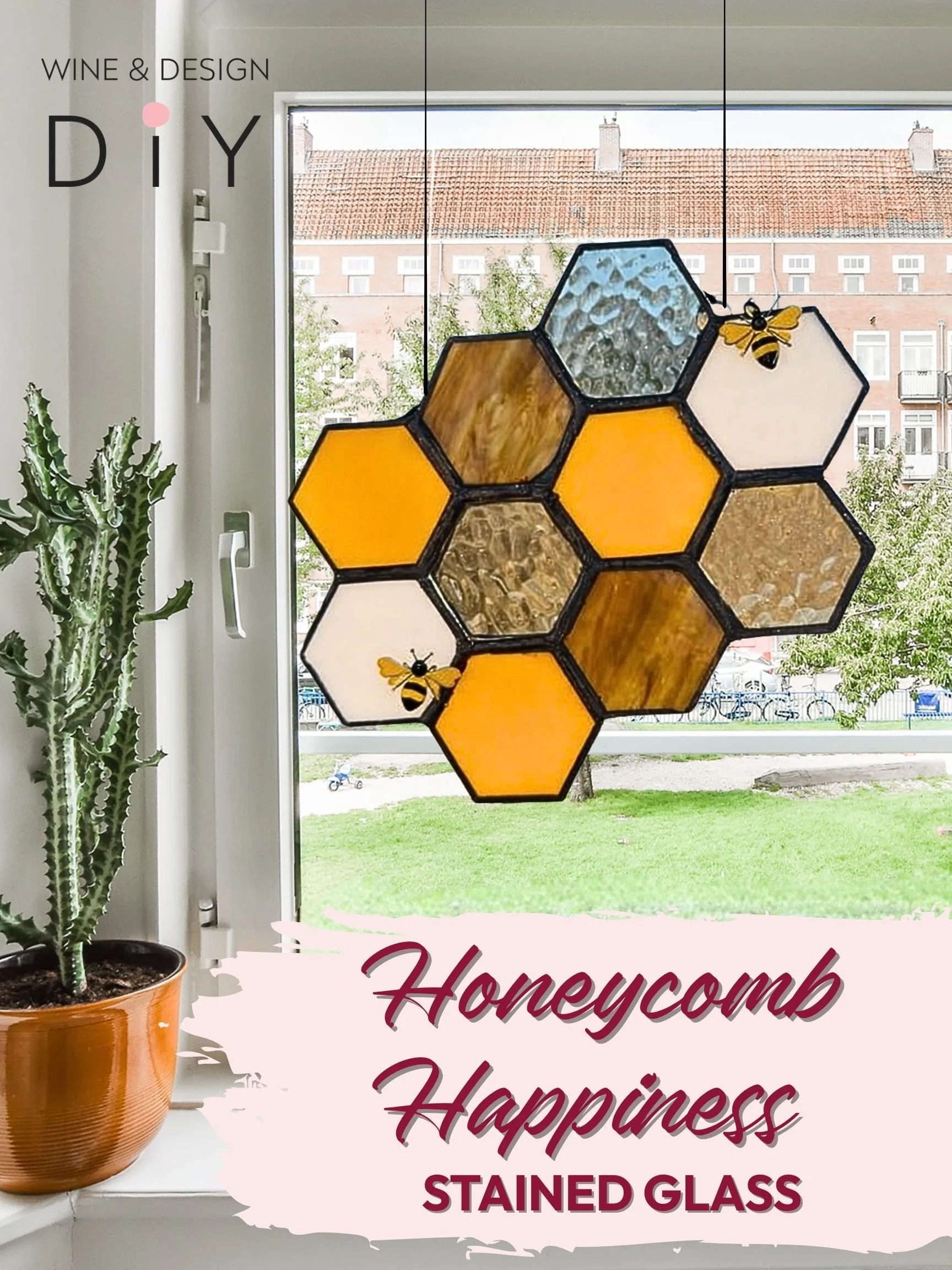 Honeycomb Happiness Stained Glass