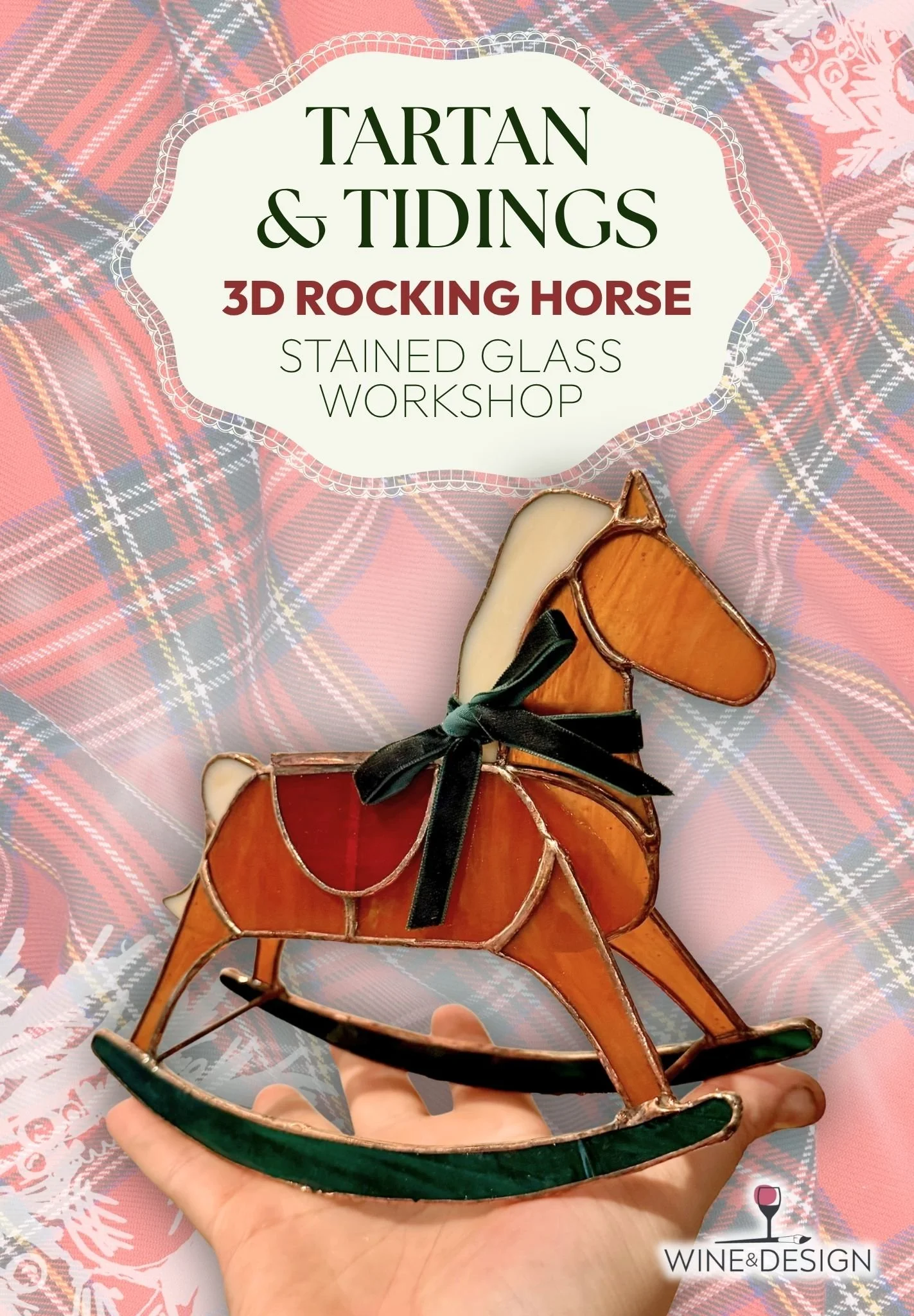 3D Rocking Horse Stained Glass