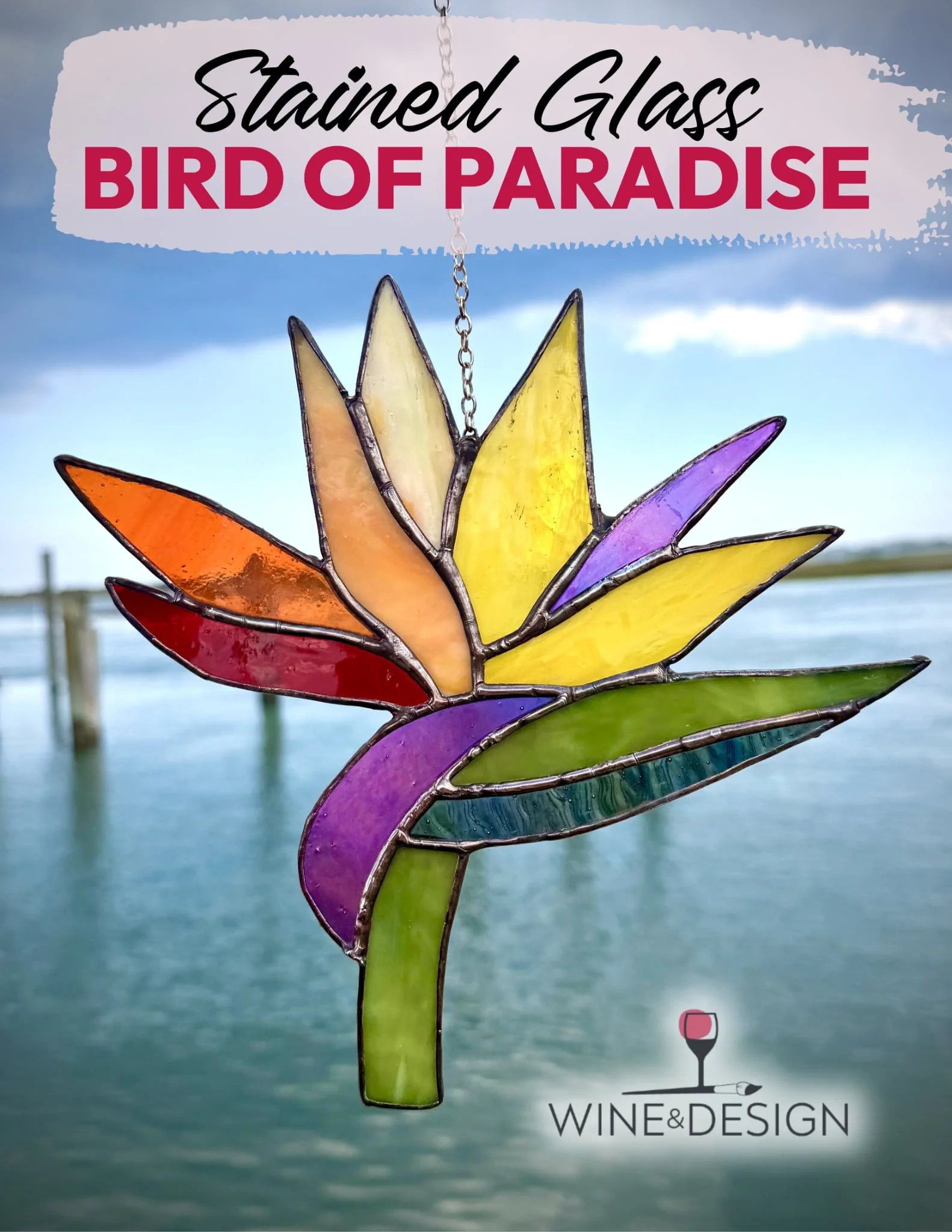 Stained Glass Bird of Paradise
