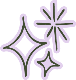 Lavender star and twinkle illustration