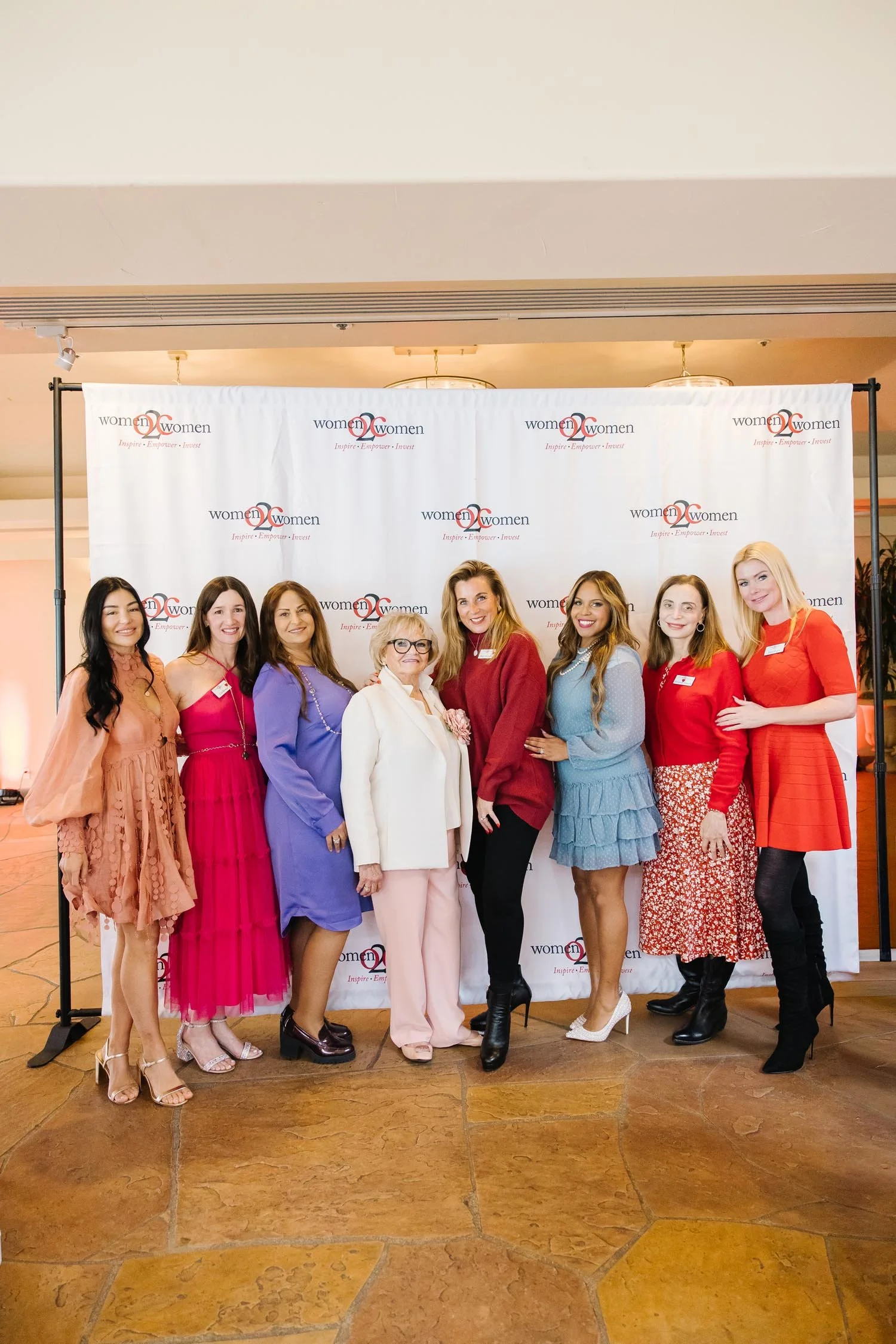 A group of women at a Los Angeles nonprofit fundraising event