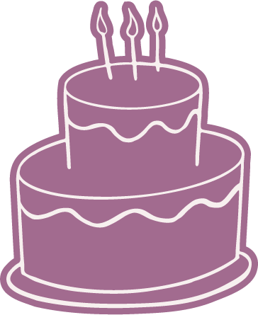 Birthday cake brand illustration