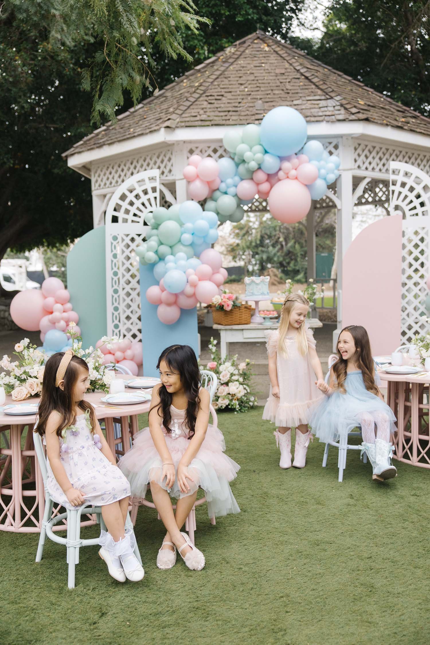 Pastel birthday party for a young girl