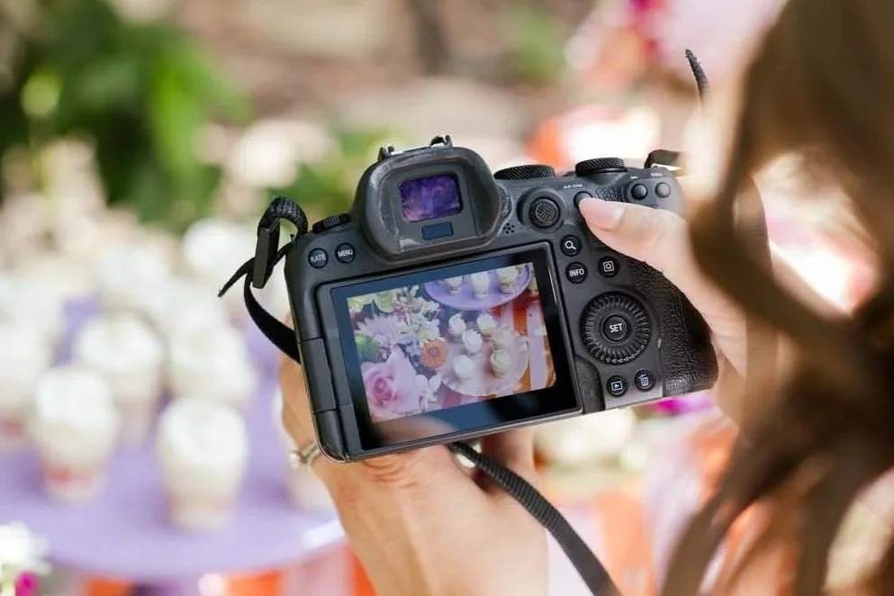 Los Angeles birthday party event photographer capturing details of the tablescape