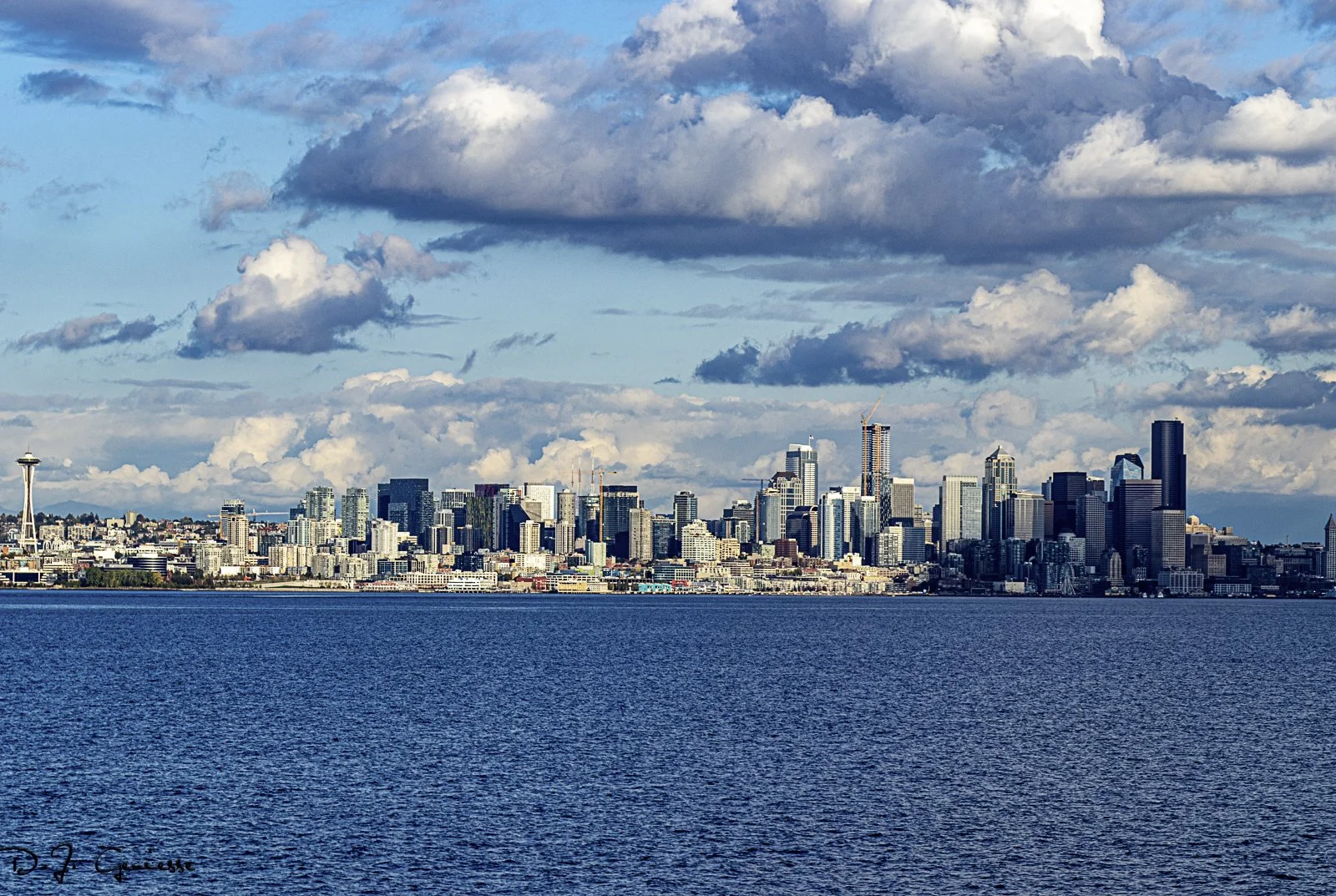 Seattle's skyline from the Bainbridge Island Ferry