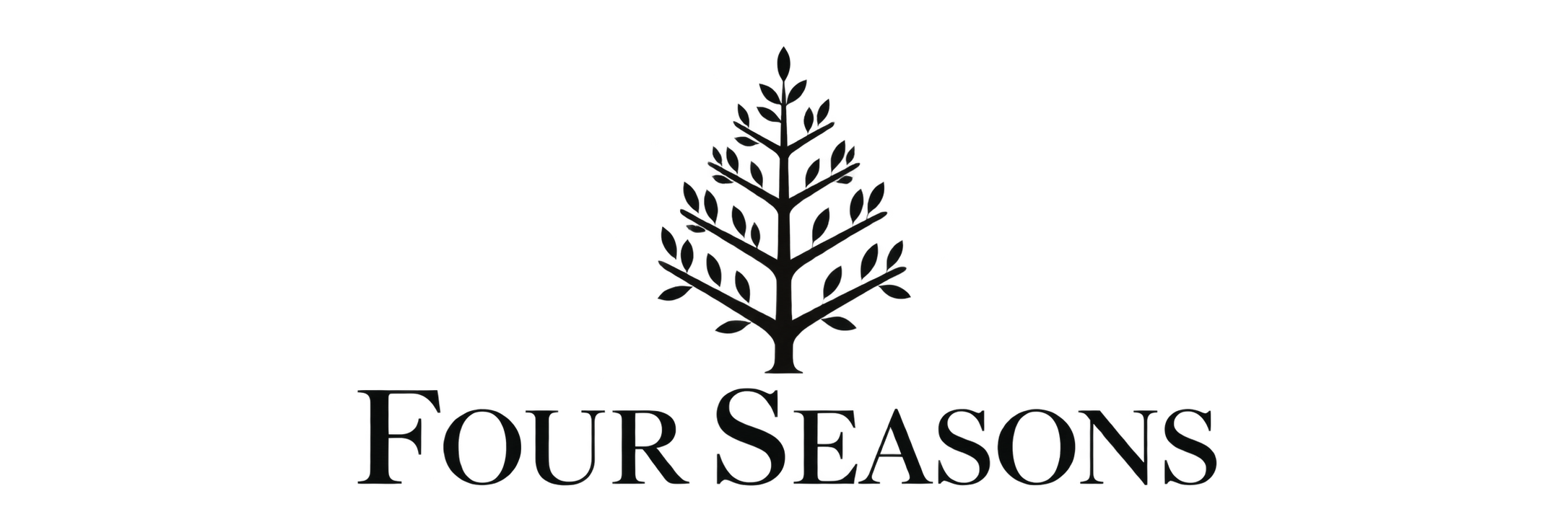 Logo with a tree above the text 'Four Seasons' in black.