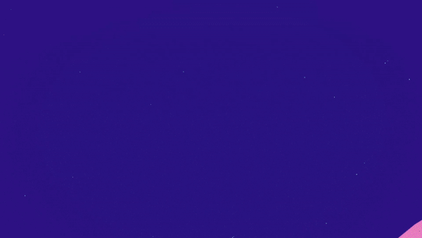 Night sky with faint stars over a purple background.