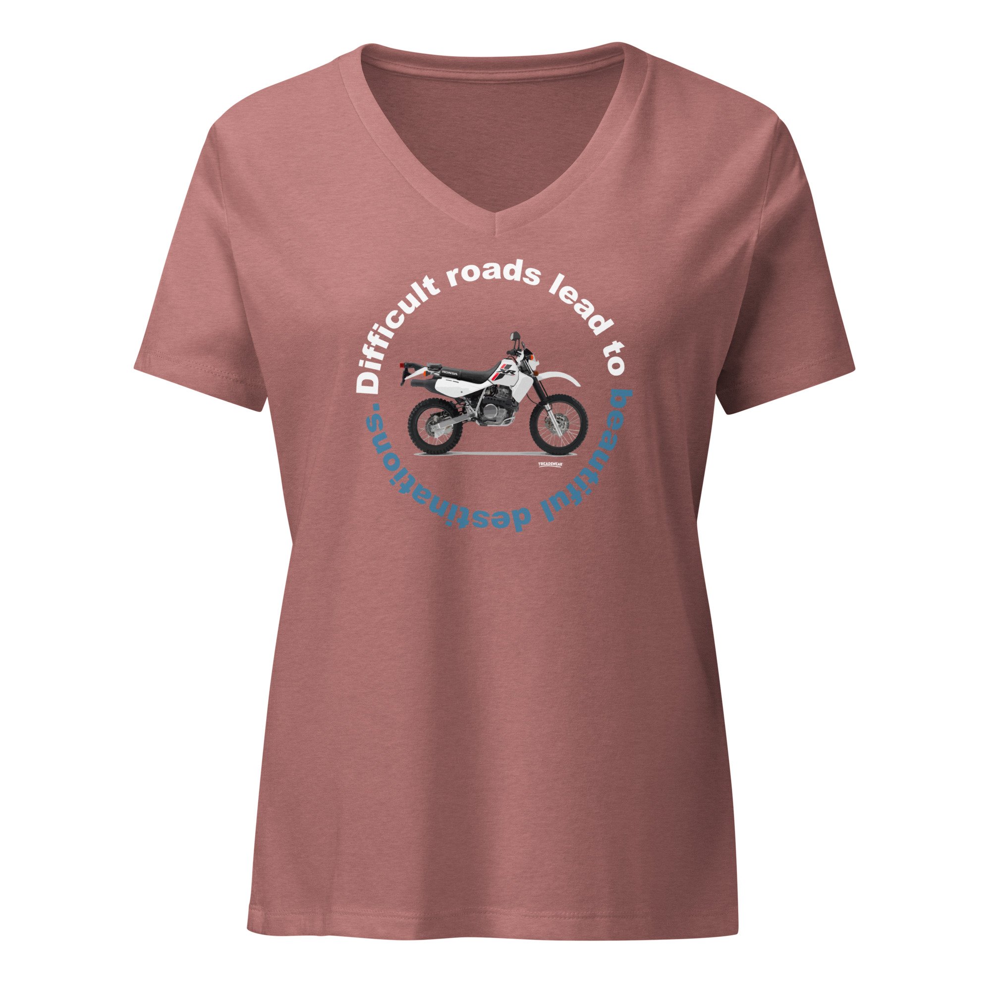 Honda XR650L – Difficult Roads Women’s V-neck T-shirt