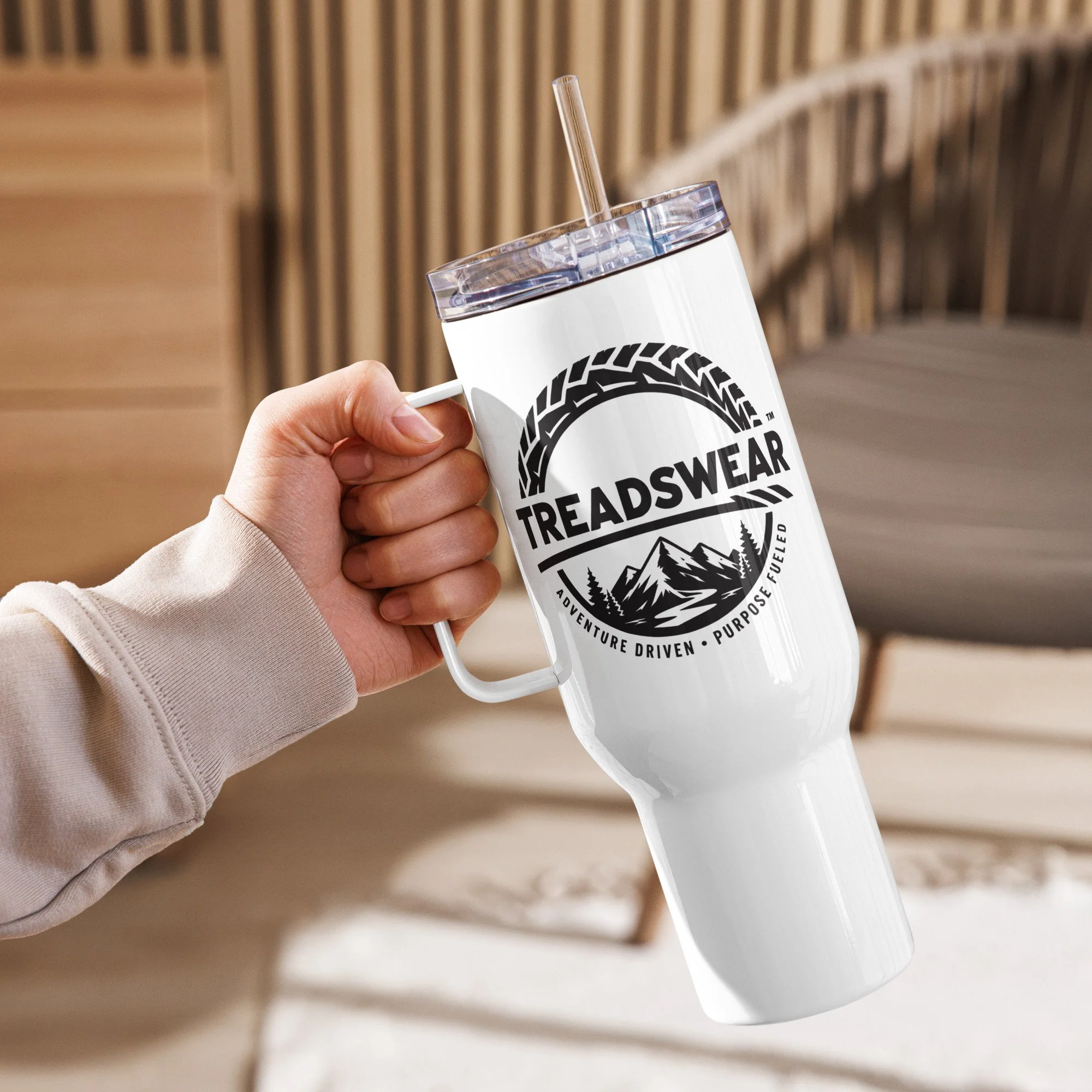 Travel mug with a handle - Treadswear Logo Badge