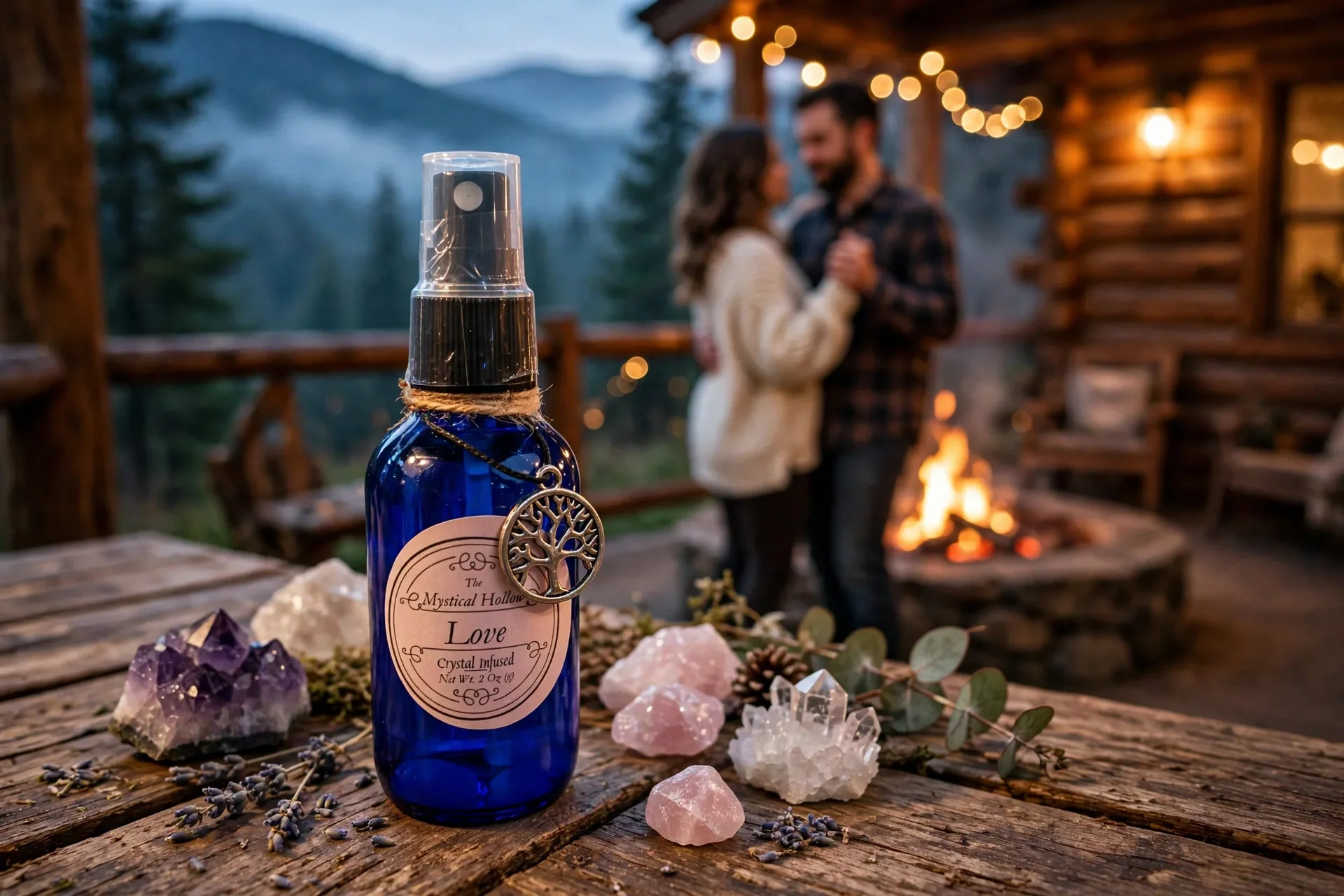 "Love" Crystal Infused Aura Mist (4 oz)