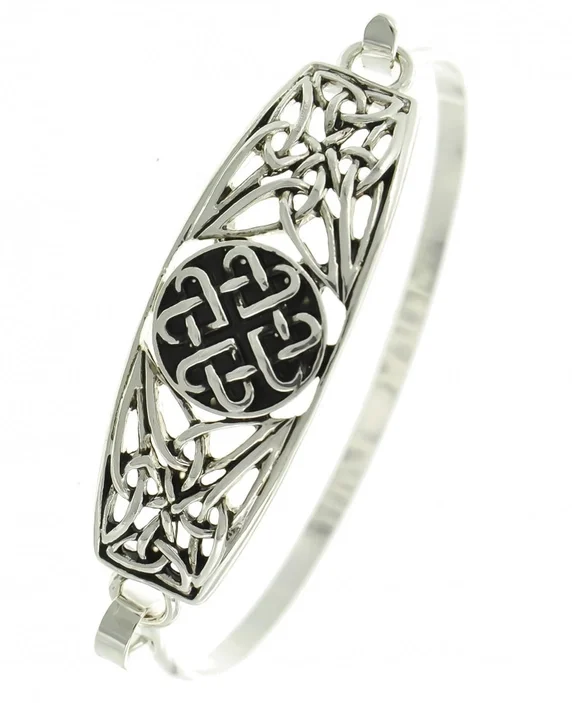 Celtic Trinity Knot Cast Brass Bangle Bracelet