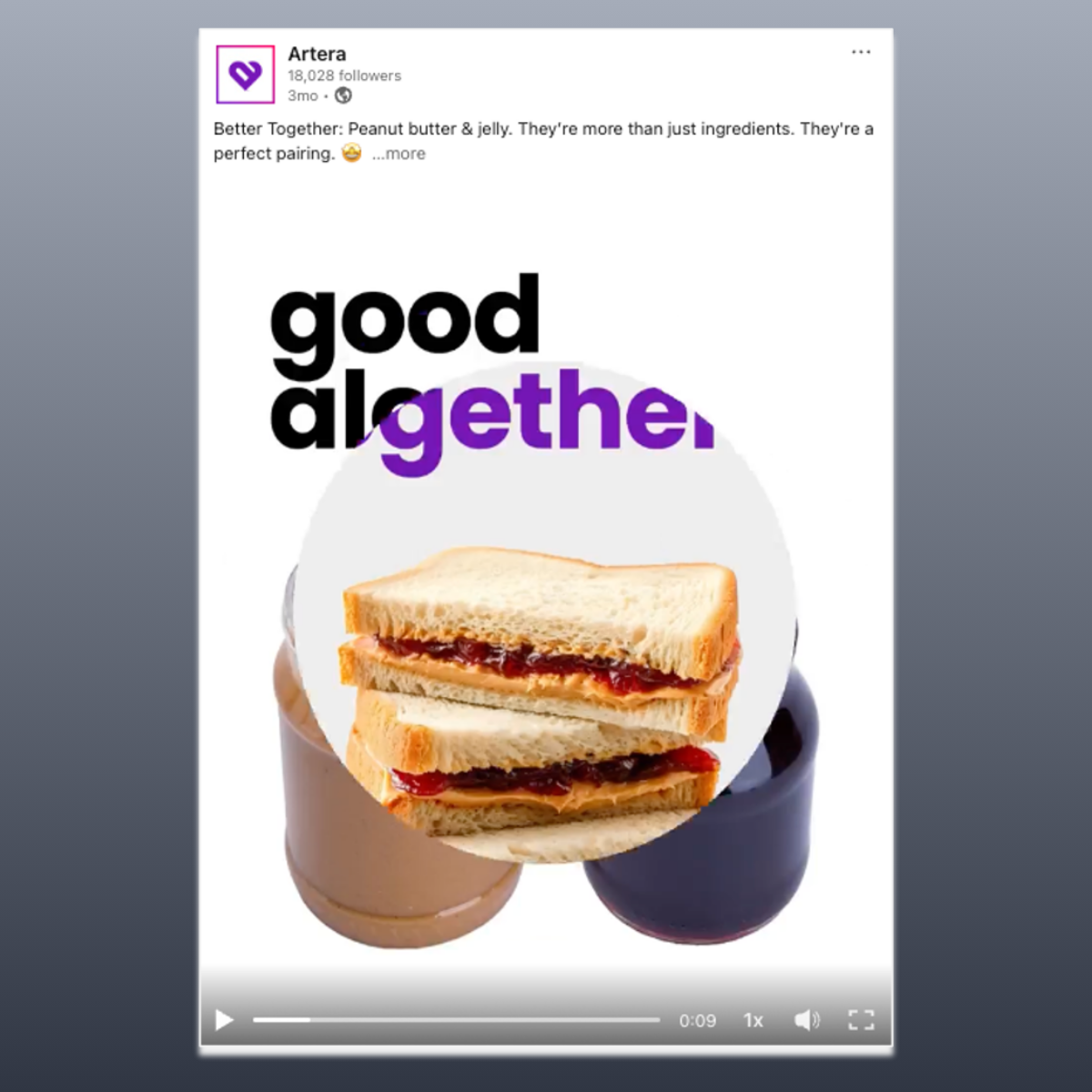 Artera Better Together paid and organic campaign