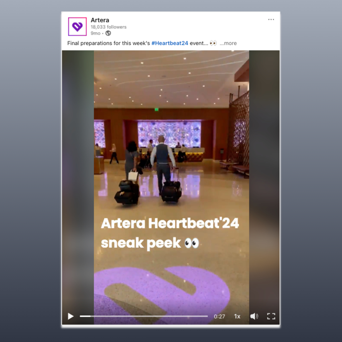 Artera annual Heartbeat conference event promotion