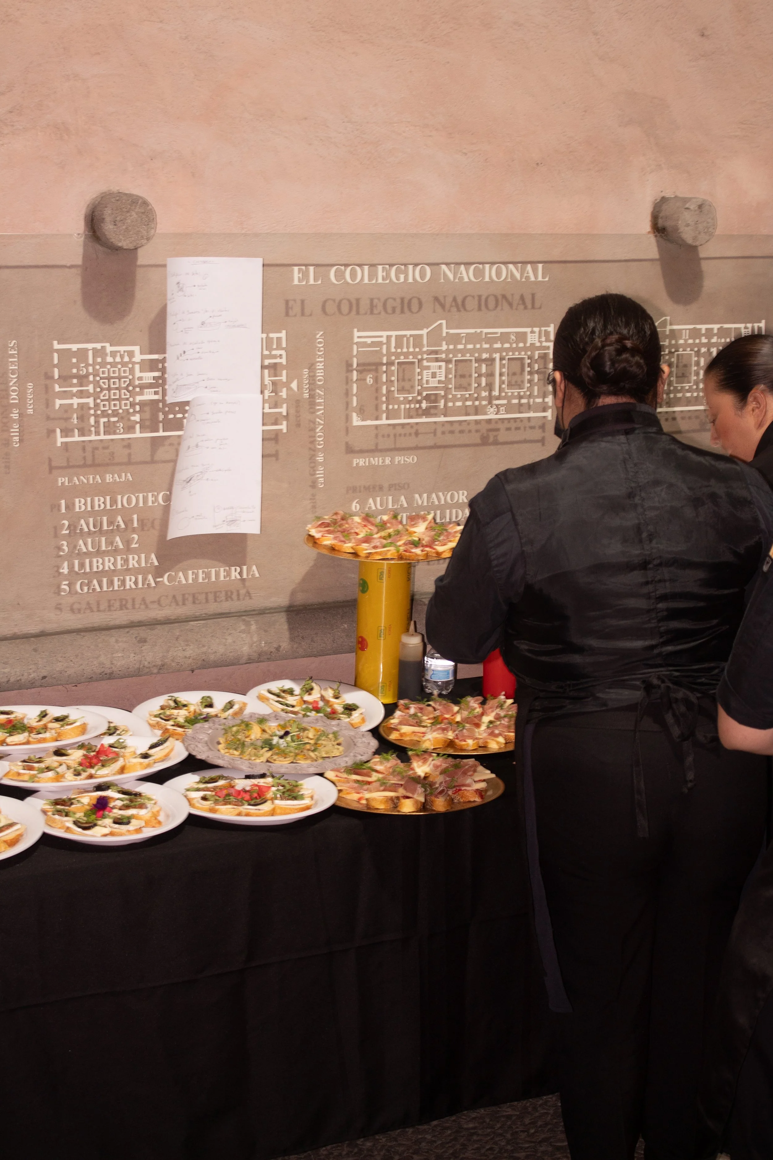 Servicio de RV Catering para la ceremonia de ingreso de Alejandro González Iñárritu a El Colegio Nacional el 26 de mayo de 2026.