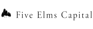 Logo with stylized black tree and text 'Five Elms Capital'