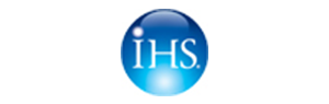 Logo with the letters 'IHS' inside a blue circle