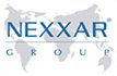 Nexxar Group logo with blue text and a stylized swoosh design