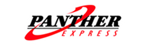 Panther Express logo with black text, red swoosh, and red 'Express' caption