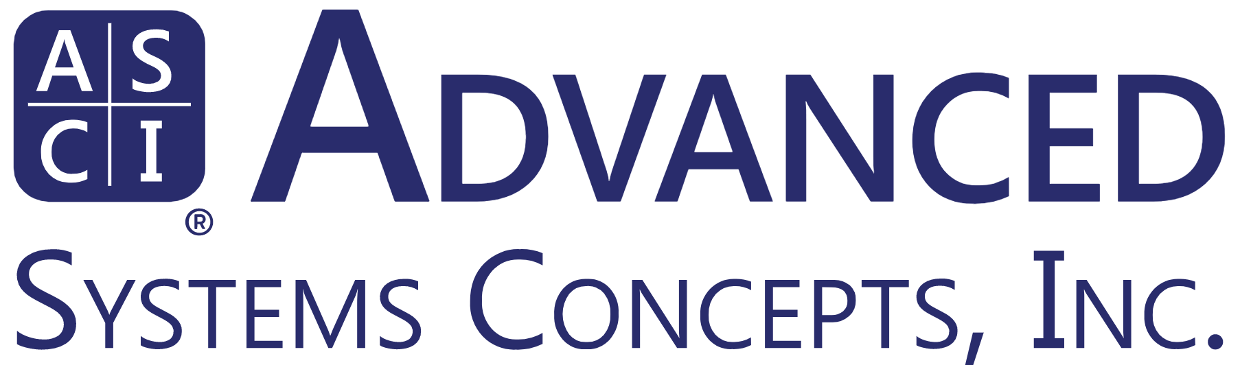 Logo of ACI Advanced Systems Concepts, Inc. with a blue and white color scheme and text.