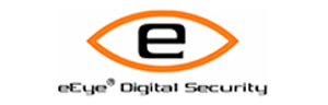 eEye Digital Security logo with an eye-shaped orange outline and the letter 'e' inside.