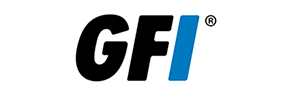 GFI logo with black and blue text on a white background.