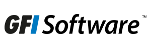 GFI Software logo with bold black and blue text