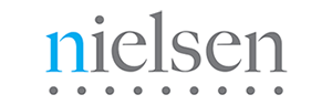 Nielsen logo in black and blue text
