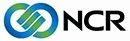 NCR logo in black and green with intertwined globe design.