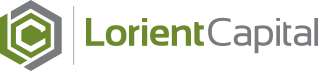 Lorient Capital logo with a green and black hexagon icon and text.