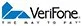 VeriFone logo with the company name in black text