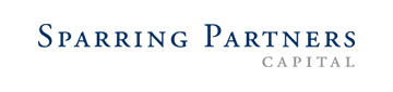 Logo of Sparring Partners Capital with blue and black text
