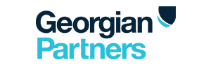 Georgian Partners logo with blue and dark blue text