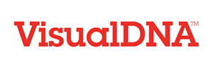 VisualDNA logo in red text on a white background.