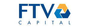 FTV Capital logo with blue and orange geometric design