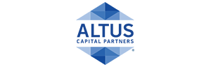 Altus Capital Partners logo with geometric blue shapes and company name