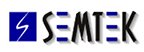 SEMTEK logo with stylized text and geometric design