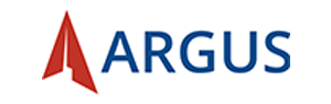 Argus logo with red stylized 'A' and blue text on a white background.
