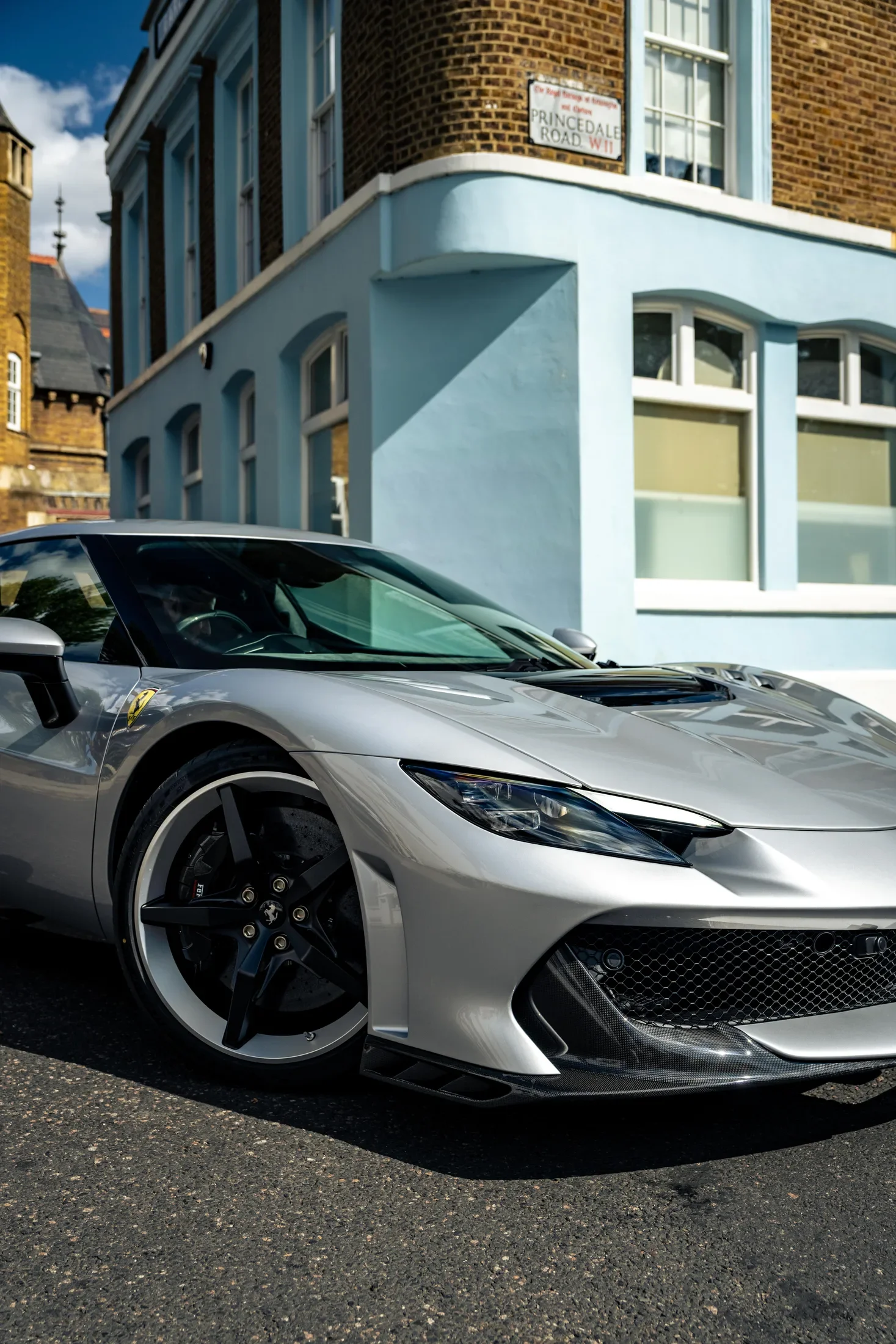 Ferrari 296 Speciale in Argento Nürburgring — Front bumper and headlight — AKC Asset Management.