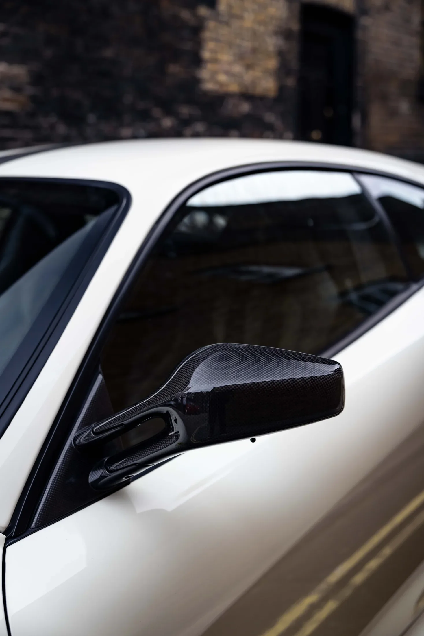 Ferrari 430 Scuderia in Bianco Avus — Side window and mirror detail — AKC Asset Management.