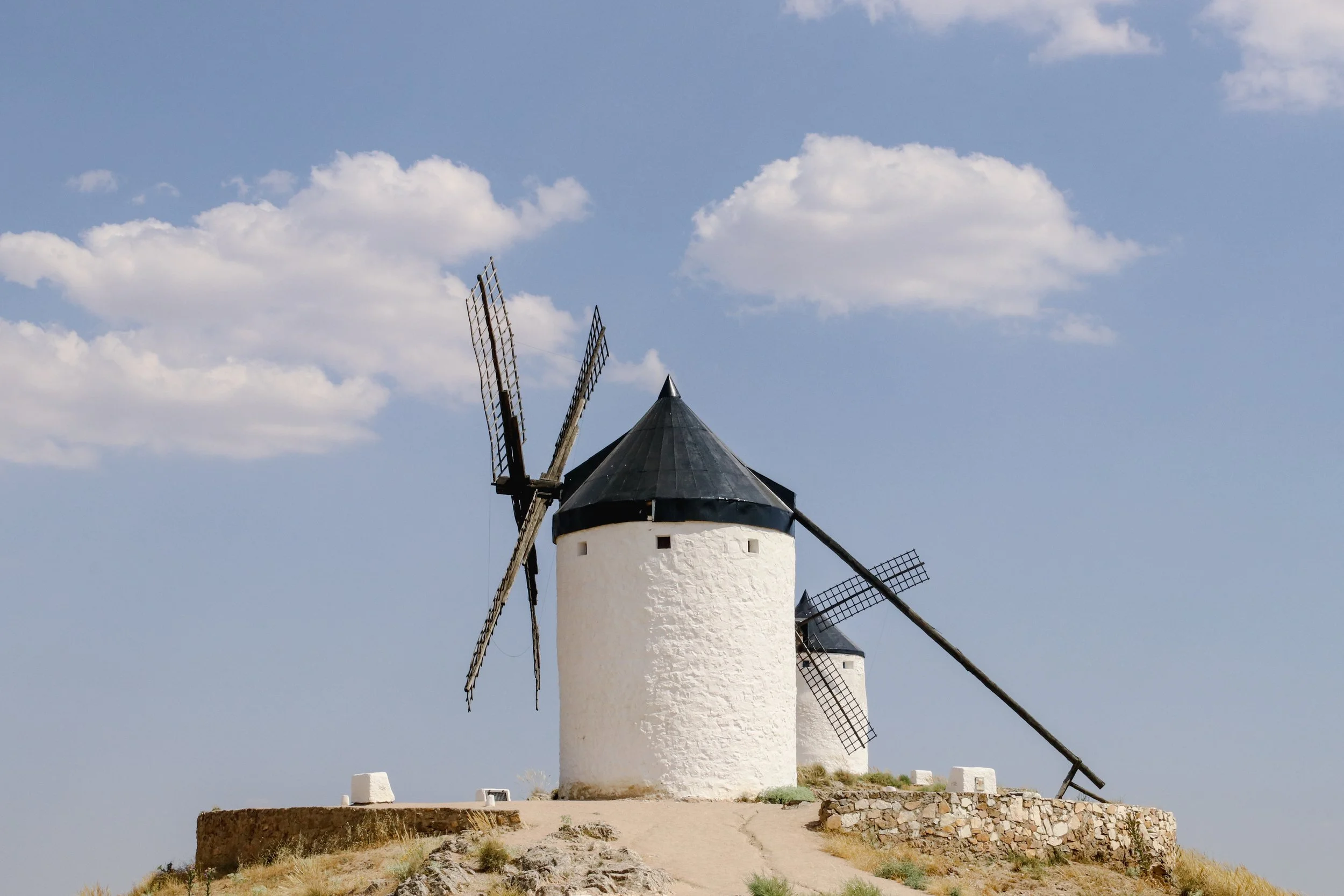 Spanish Windmill Photography Print | Spain Travel Wall Art | Mediterranean Landscape Photography