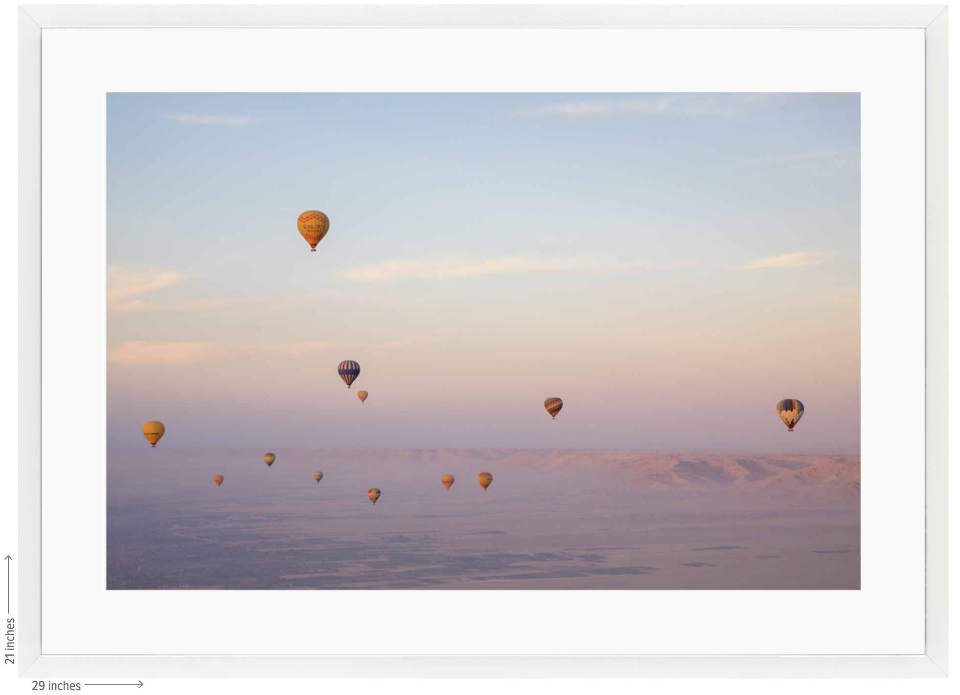 hot air balloon white frame with mat.png