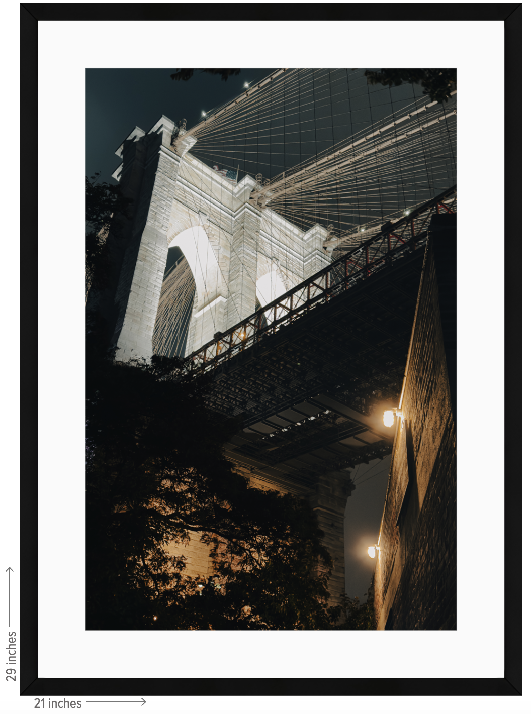 brooklyn bridge black frame with mat.png
