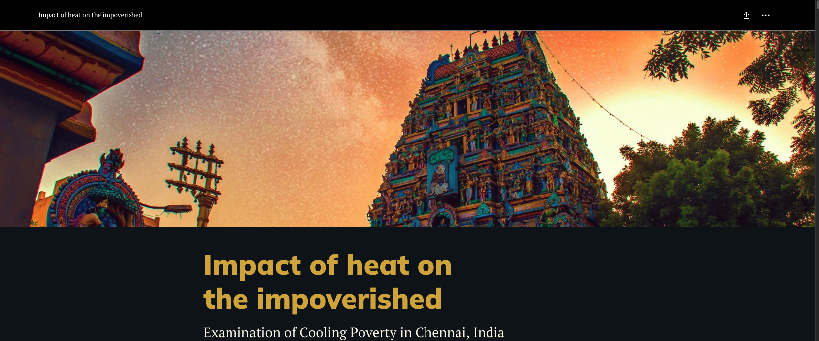 Impact report of heat on the impoverished